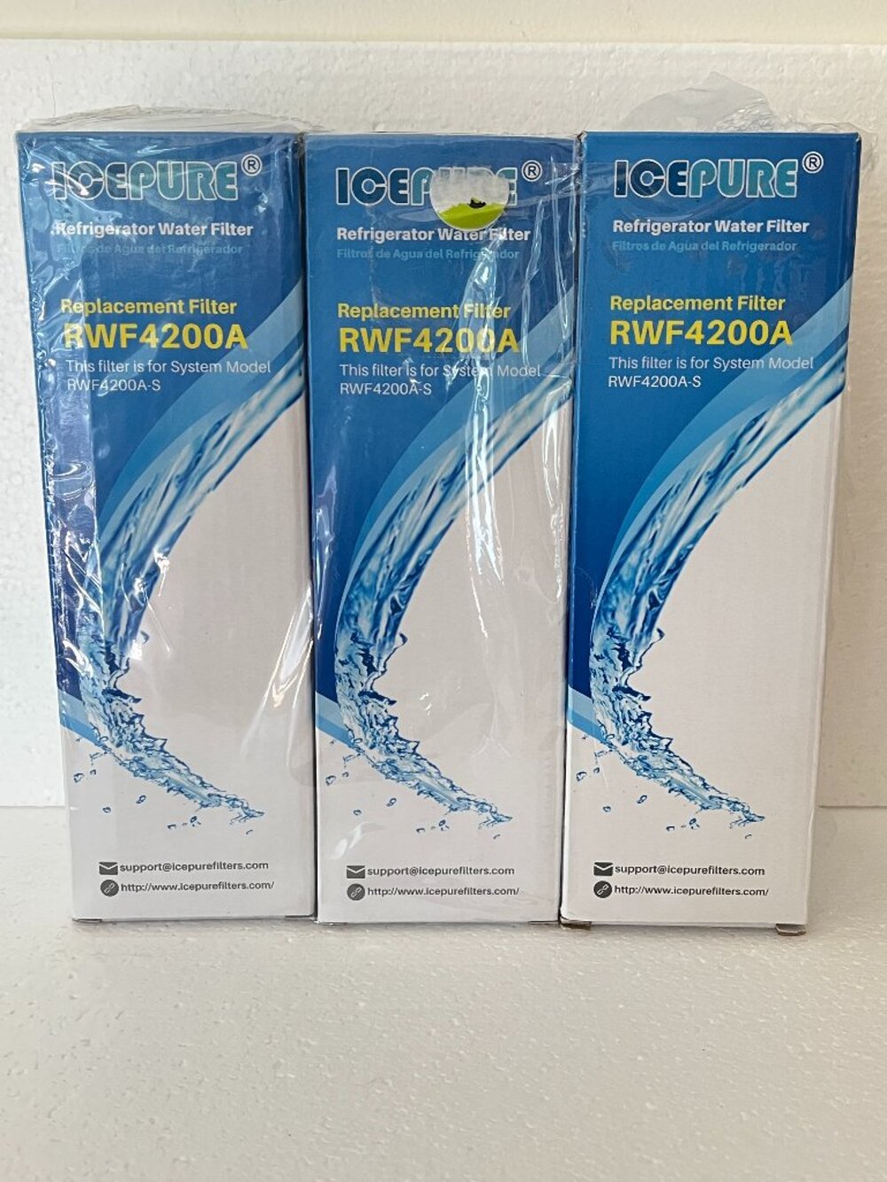 Icepure RWF4200A Replacement Refrigerator Water Filters Pack of 3 BPA Free NEW